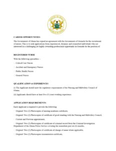 Health Ministry opens recruitment today for nurses to work in Grenada